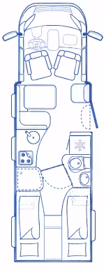 6F3B46 Dethleffs Esprit T 7150 2 Eb Layout