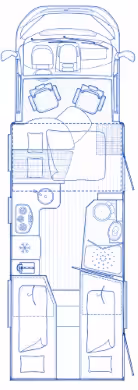 76C4F2 Burstner Ixeo It 728G Layout