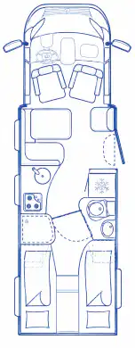 6F3B46 Dethleffs Esprit T 7150 2 Eb Layout