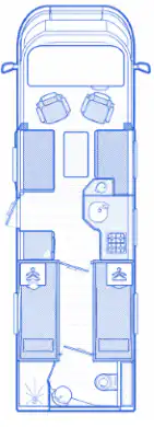 77E9E2 Swift Kontiki Sport 574 Lounge Layout