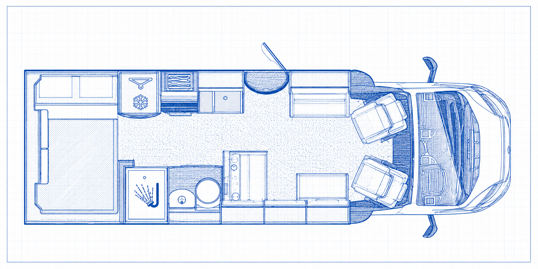 77CF86 Autotrail Tribute T736g Layout