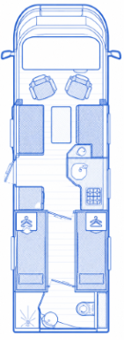 77E9E2 Swift Kontiki Sport 574 Lounge Layout